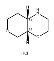 Pyrano[3,4-b][1,4]oxazine,octahydro-,hydrochloride,(4aS,8aS)- Struktur