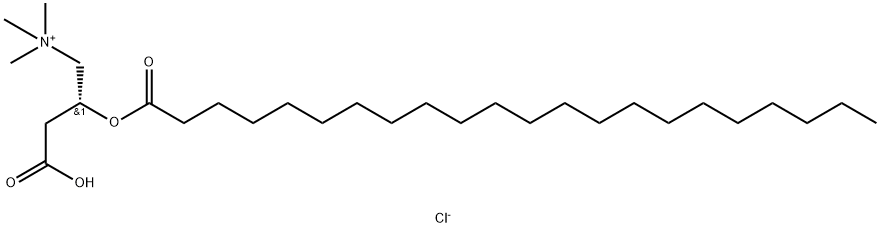 1-Propanaminium, 3-carboxy-N,N,N-trimethyl-2-[(1-oxodocosyl)oxy]-, chloride (1:1), (2R)- Struktur