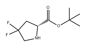 tert-butyl (R)-4,4-difluoropyrrolidine-2-carboxylate Struktur