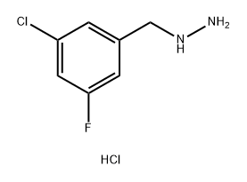 (3-Chloro-5-fluorobenzyl)hydrazine hydrochloride Struktur