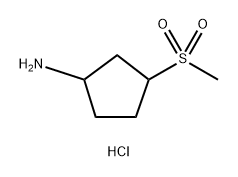 Cyclopentanamine, 3-(methylsulfonyl)-, hydrochloride (1:1) Struktur