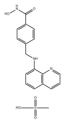 Benzamide, N-hydroxy-4-[(8-quinolinylamino)methyl]-, compd. with methanesulfonate (1:1) Struktur