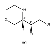 1-Morpholin-3-yl-ethane-1,2-diol,hydrochloride,(2R,3R)- Struktur