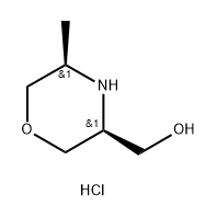 3-Morpholinemethanol, 5-methyl-, hydrochloride, (3R,5S)-rel Struktur