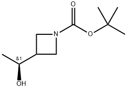 tert-butyl 3-[(1S)-1-hydroxyethyl]azetidine-1-carboxylate Struktur