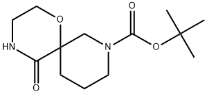 tert-butyl5-oxo-1-oxa-4,8-diazaspiro[5.5]undecane-4-carboxylate Struktur