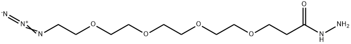 3-[2-[2-[2-(2-Azidoethoxy)ethoxy]ethoxy]ethoxy]propanoic acid hydrazide Struktur