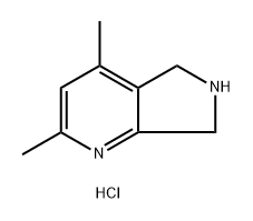 5H-?Pyrrolo[3,?4-?b]?pyridine, 6,?7-?dihydro-?2,?4-?dimethyl-?, hydrochloride (1:2) Structure