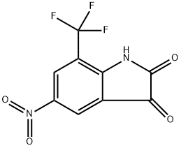 5-nitro-7-(trifluoromethyl)-2,3-dihydro-1H-indole-2,3-dione Struktur