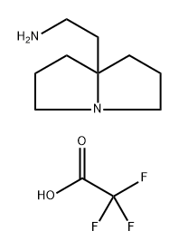 2-(hexahydro-1H-pyrrolizin-7a-yl)ethan-1-amine ditrifluoroacete Struktur