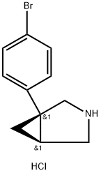 3-Azabicyclo[3.1.0]hexane, 1-(4-bromophenyl)-, hydrochloride (1:1), (1R,5S)- Struktur