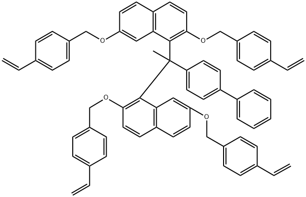 1,1′-(1-[1,1′-biphenyl]-4-ylethylidene)bis[2,7-bis[(4-ethenylphenyl)methoxy]?naphthalene Struktur