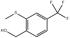 (2-(methylthio)-4-(trifluoromethyl)phenyl)methanol Struktur