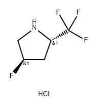 (2S,4R)-4-fluoro-2-(trifluoromethyl)pyrrolidine hydrochloride Struktur