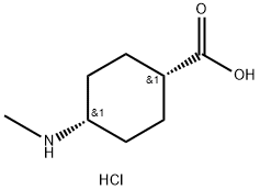 Cyclohexanecarboxylic acid, 4-(methylamino)-, hydrochloride (1:1), cis- Struktur