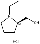 2-Pyrrolidinemethanol, 1-ethyl-, hydrochloride (1:1), (2R)- Struktur