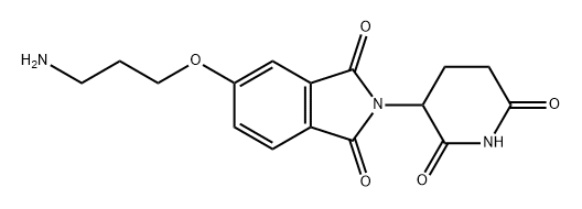 5-(3-aminopropoxy)-2-(2,6-dioxopiperidin-3-yl)isoindoline-1,3-dione Struktur