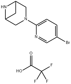 3,6-二氮雜雙環(huán)[3.1.1]庚烷,3-(5-溴-2-吡啶基)-,2,2,2-三氟乙酸鹽(1:2), 2222757-33-5, 結(jié)構(gòu)式