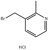 Pyridine, 3-(bromomethyl)-2-methyl-, hydrochloride (1:1) Struktur