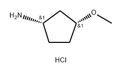 Cyclopentanamine, 3-methoxy-, hydrochloride (1:1), (1S,3R)- Struktur