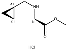 methyl (1S,2R,5R)-3-azabicyclo[3.1.0]hexane-2-carboxylate hydrochloride Struktur