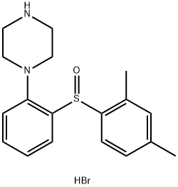 1-(2-((2,4-dimethyl phenyl)sulfinyl)phenyl)piperazine hydrobromide Struktur