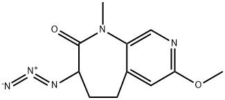 2H-Pyrido[3,4-b]azepin-2-one, 3-azido-1,3,4,5-tetrahydro-7-methoxy-1-methyl- Struktur