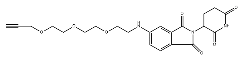 2-(2,6-dioxopiperidin-3-yl)-5-((2-(2-(2-(prop-2-yn-1-yloxy)ethoxy)ethoxy)ethyl)amino)isoindoline-1,3-dione Struktur