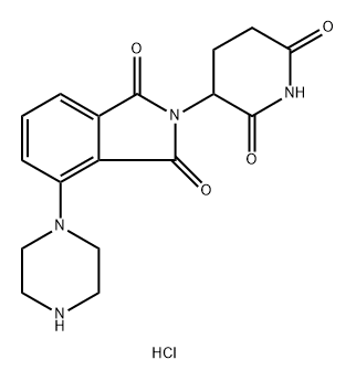 2-(2,6-dioxo-3-piperidinyl)-4-(1-piperazinyl)-1H-Isoindole-1,3(2H)-dione Structure