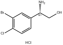 Benzeneethanol, β-amino-3-bromo-4-chloro-, hydrochloride (1:1), (βS)- Struktur