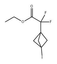 Bicyclo[1.1.1]pentane-1-acetic acid, α,α-difluoro-3-iodo-, ethyl ester Struktur