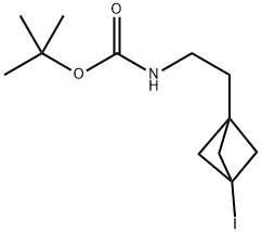 2-(3-Iodo-bicyclo[1.1.1]pent-1-yl)-ethyl]-carbamic acid tert-butyl ester Struktur