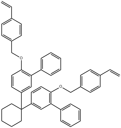 bis[6-(4-ethenylphenyl)methoxy]-3,3′′-Cyclohexylidene-1,1′-biphenyl Struktur