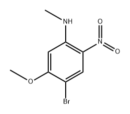 (4-Bromo-5-methoxy-2-nitro-phenyl)-methyl-amine Struktur