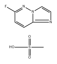 Imidazo[1,2-b]pyridazine, 6-fluoro-, compd. with methanesulfonate (1:1) Struktur