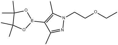 1-(2-ethoxyethyl)-3,5-dimethyl-4-(4,4,5,5-tetramethyl-1,3,2-dioxaborolan-2-yl)-1H-pyrazole Struktur