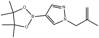 1-(2-methylprop-2-enyl)-4-(4,4,5,5-tetramethyl-1,3,2-dioxaborolan-2-yl)pyrazole Struktur