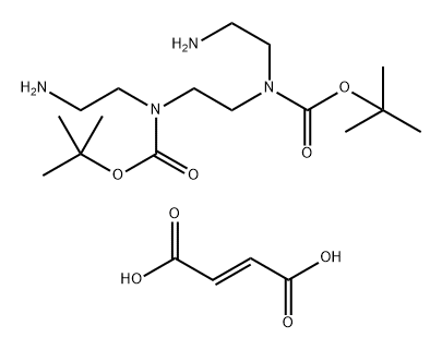 Carbamic acid, N,N'-1,2-ethanediylbis[N-(2-aminoethyl)-, C,C'-bis(1,1-dimethylethyl) ester, (2E)-2-butenedioate (1:1) Struktur