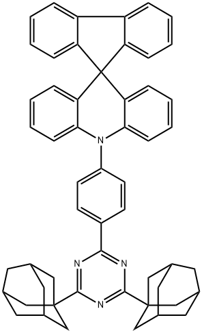 10-[4-[4,6-Di(1-adamantyl)-1,3,5-triazin-2-yl]phenyl]-10H-spiro[acridine-9,9'-fluorene Struktur