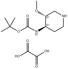 tert-butyl ((3R,4R)-3-methoxypiperidin-4-yl)carbamate hemioxalate Struktur