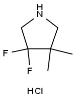 3,3-difluoro-4,4-dimethylpyrrolidine hydrochloride Struktur