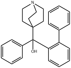 1-Azabicyclo[2.2.2]octane-4-methanol, α-[1,1'-biphenyl]-2-yl-α-phenyl- Struktur