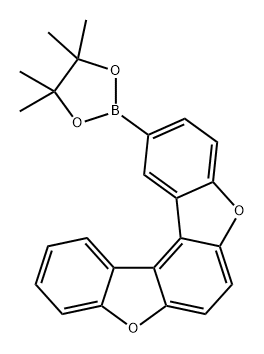 2-(4,4,5,5-tetramethyl-1,3,2-dioxaborolan-2-yl)benzo[1,2-b:4,3-b']bisbenzofuran Struktur