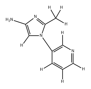 2-(methyl-d3)-1-(pyridin-3-yl-d4)-1H-imidazol-5-d-4-amine Struktur