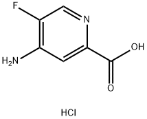 2-Pyridinecarboxylic acid, 4-amino-5-fluoro-, hydrochloride (1:1) Struktur