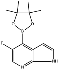 5-fluoro-4-(4,4,5,5-tetramethyl-1,3,2-dioxaborolan-2-yl)-1H-pyrrolo[2,3-b]pyridine Struktur