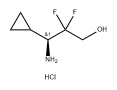 Cyclopropanepropanol, γ-amino-β,β-difluoro-, hydrochloride (1:1), (γS)- Struktur