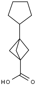 3-cyclopentylbicyclo[1.1.1]pentane-1-carboxylic acid Struktur