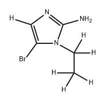 5-bromo-1-(ethyl-d5)-1H-imidazol-4-d-2-amine Struktur