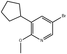 Pyridine, 5-bromo-3-cyclopentyl-2-methoxy- Struktur